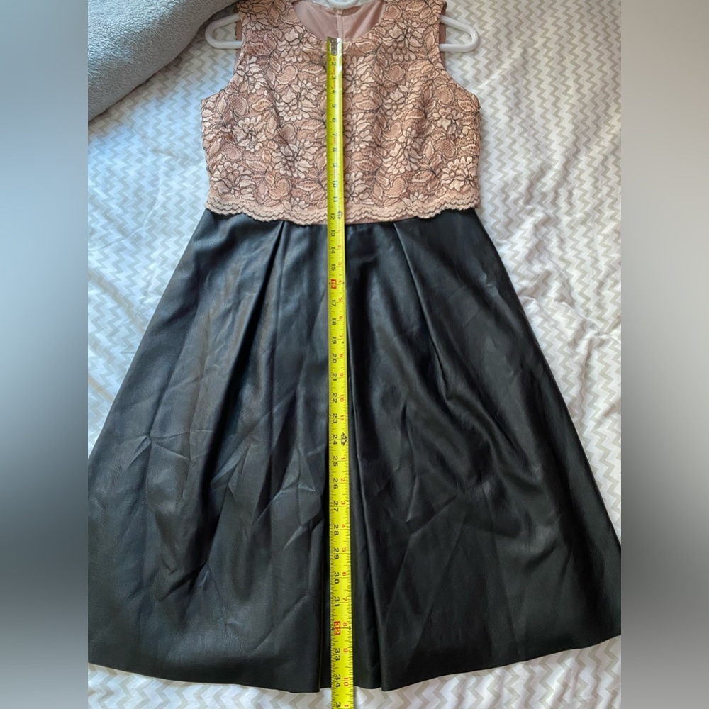 Calvin Klein dress with faux leather skirt - Picture 9 of 10
